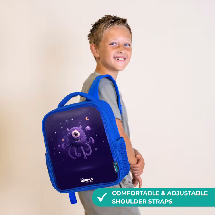 Kids backpack - Blue - Cosmic tentacle monster — 4