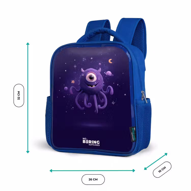 Kids backpack - Blue - Cosmic tentacle monster — 6