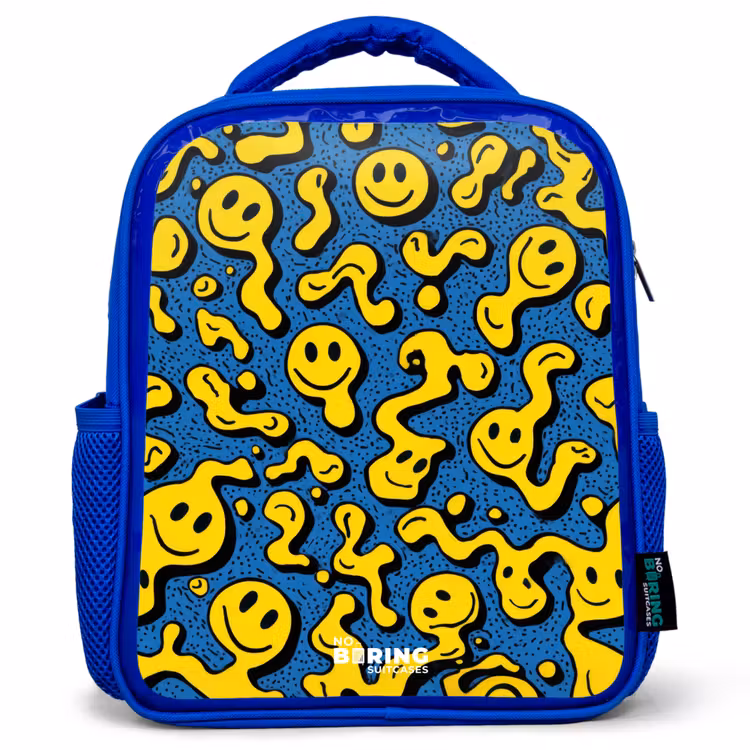 Kids backpack - Blue - Smiley - Blue - Yellow — 1