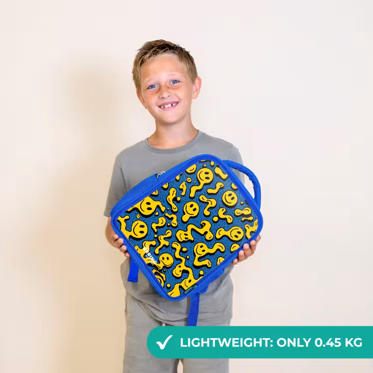 Kids backpack - Blue - Smiley - Blue - Yellow — 3