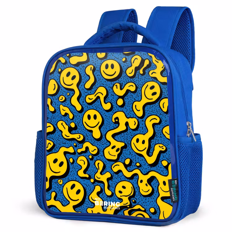 Kids backpack - Blue - Smiley - Blue - Yellow — 7