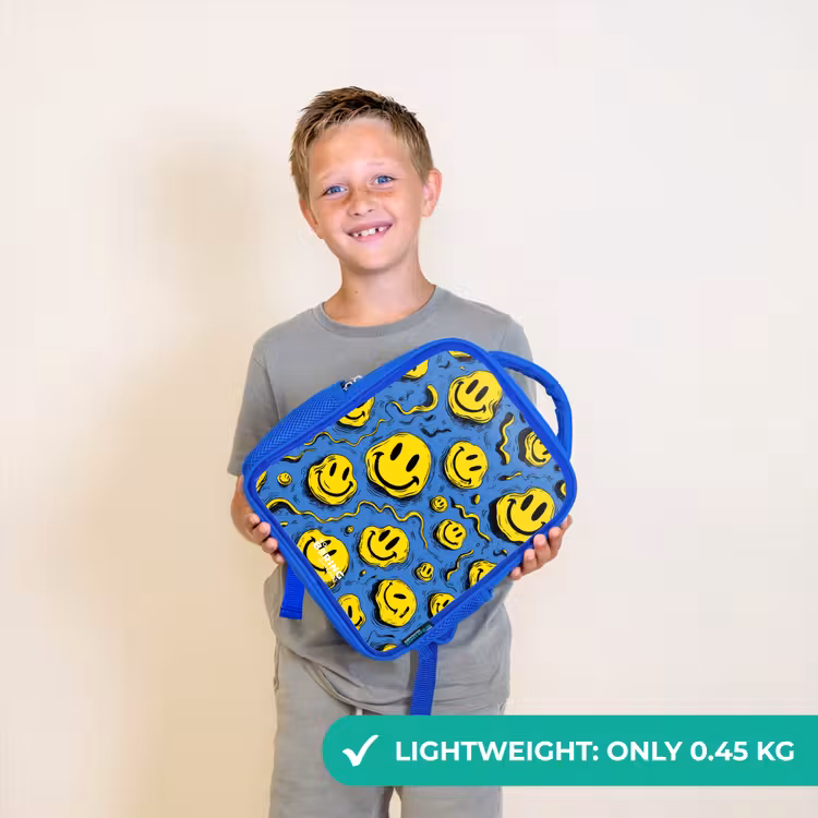 Kids backpack - Blue - Smiley - Yellow - Blue — 3