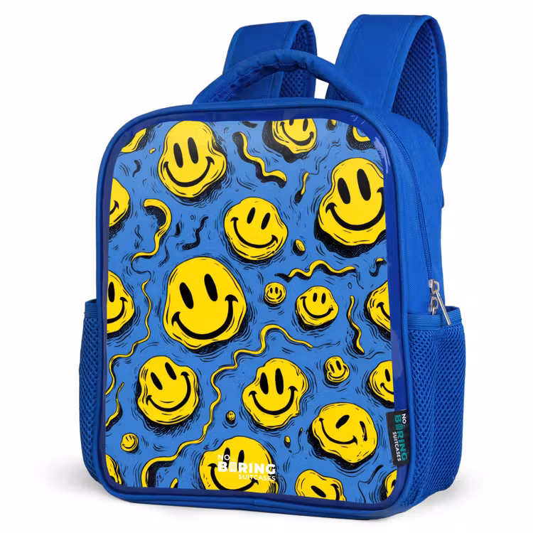 Kids backpack - Blue - Smiley - Yellow - Blue — 7