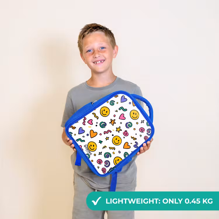 Kids backpack - Blue - Smiley - Heart - Star — 3