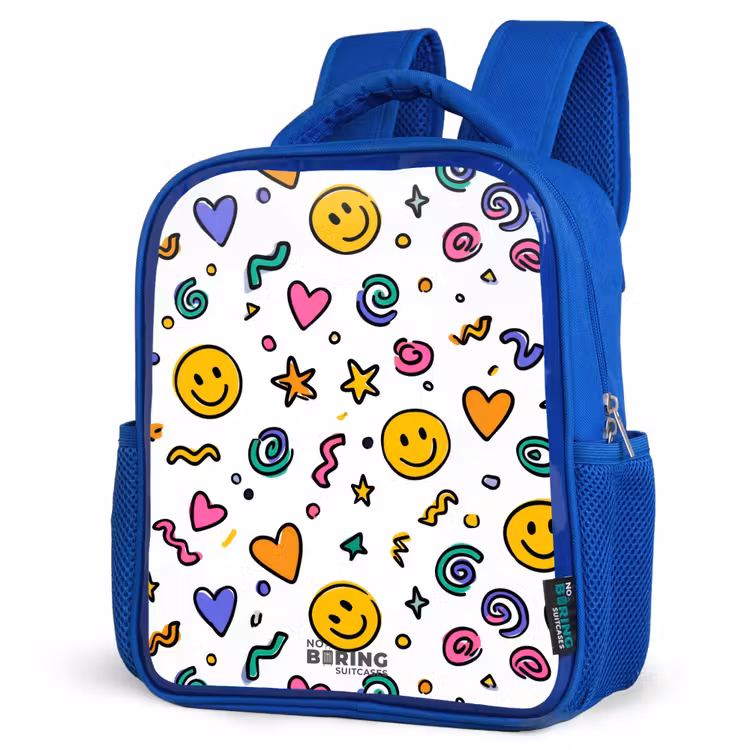 Kids backpack - Blue - Smiley - Heart - Star — 7