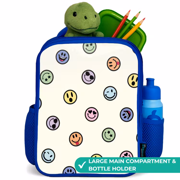 Kids backpack - Blue - Playful smiley mix — 5