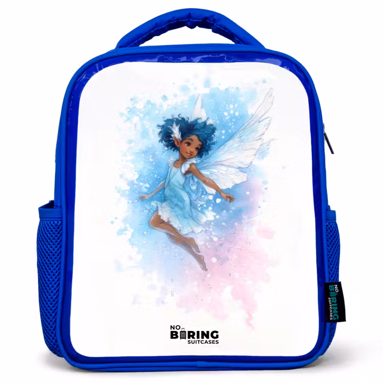 Kids backpack - Blue - Flying fairy in shades of blue — 1
