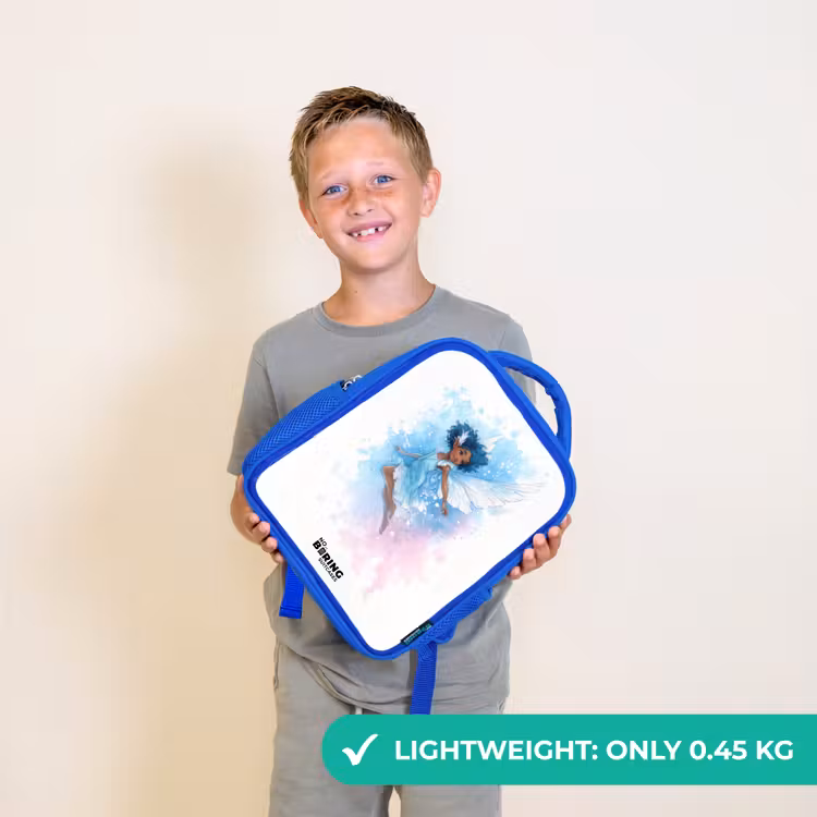 Kids backpack - Blue - Flying fairy in shades of blue — 3