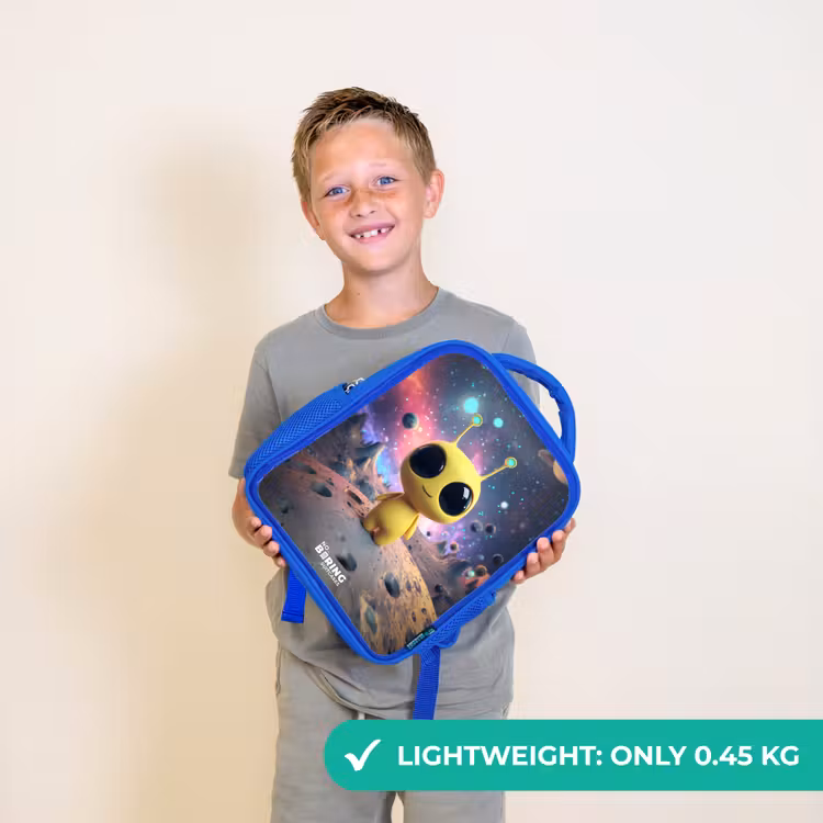 Kids backpack - Blue - Merry alien creature — 3