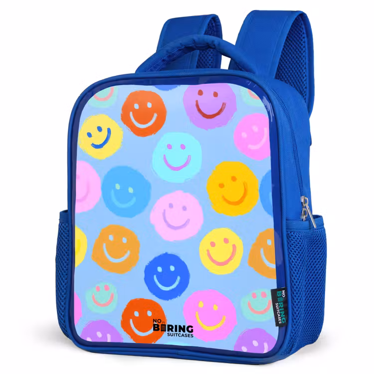 Kids backpack - Blue - Cheerful pattern of smileys — 7