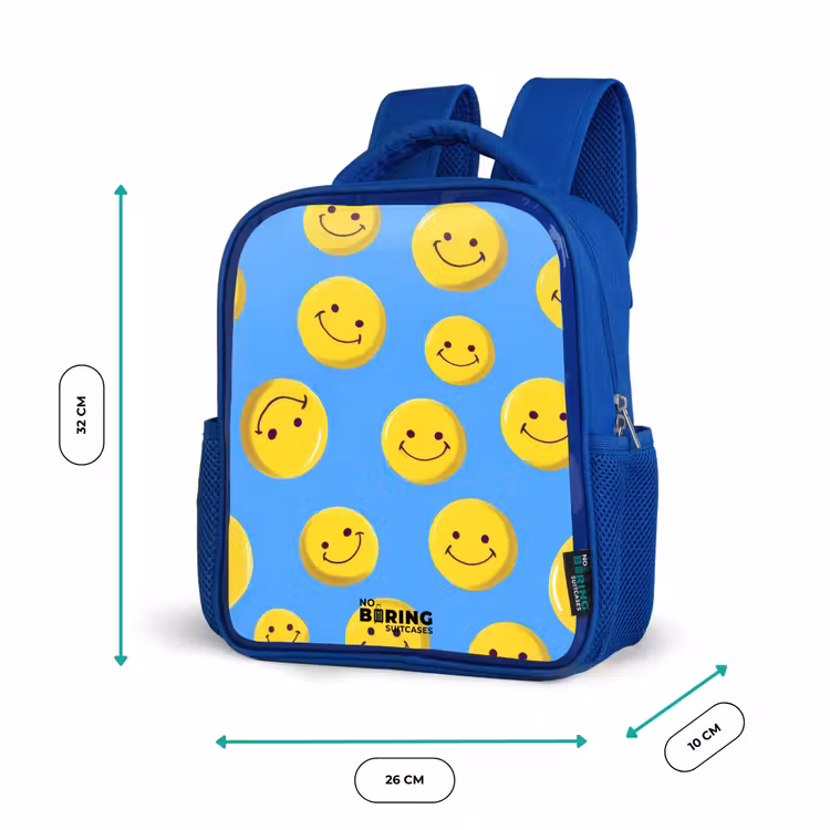 Kids backpack - Blue - Merry smiley rain — 6