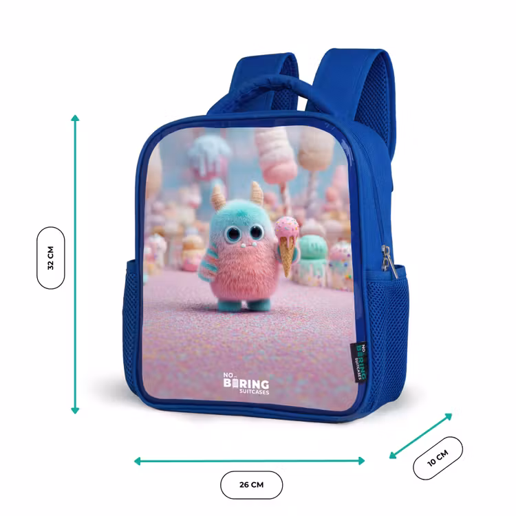 Kids backpack - Blue - Sweet Monster Candy Adventure — 6