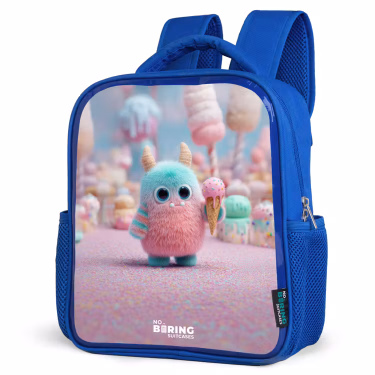 Kids backpack - Blue - Sweet Monster Candy Adventure — 7
