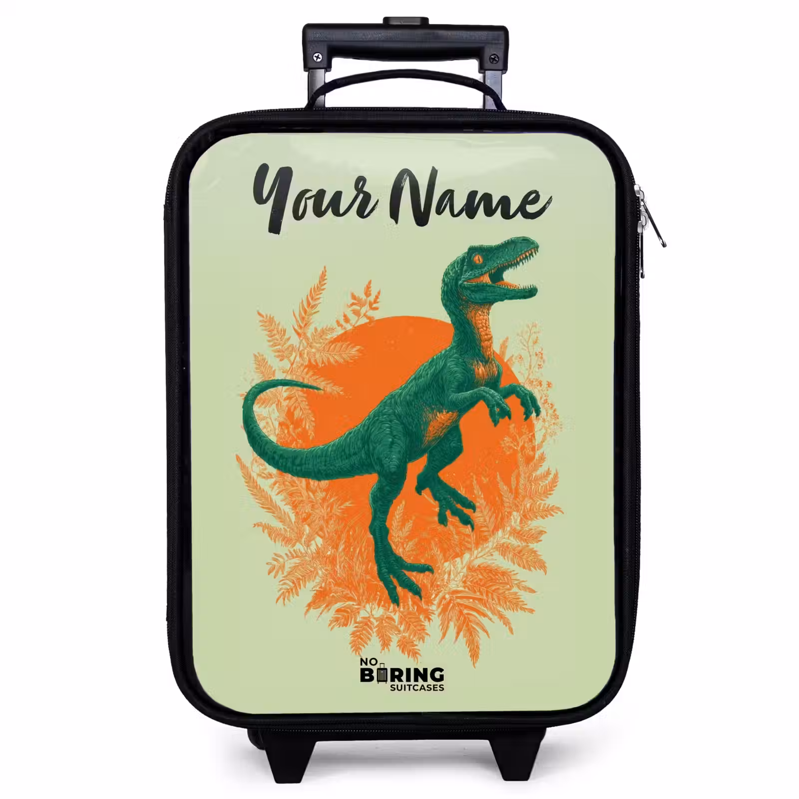Children's suitcase with name - Dino - Nature - Green — 1