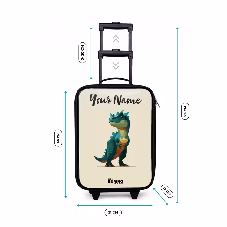 Children's suitcase with name - Dino - Animal - Green — 3