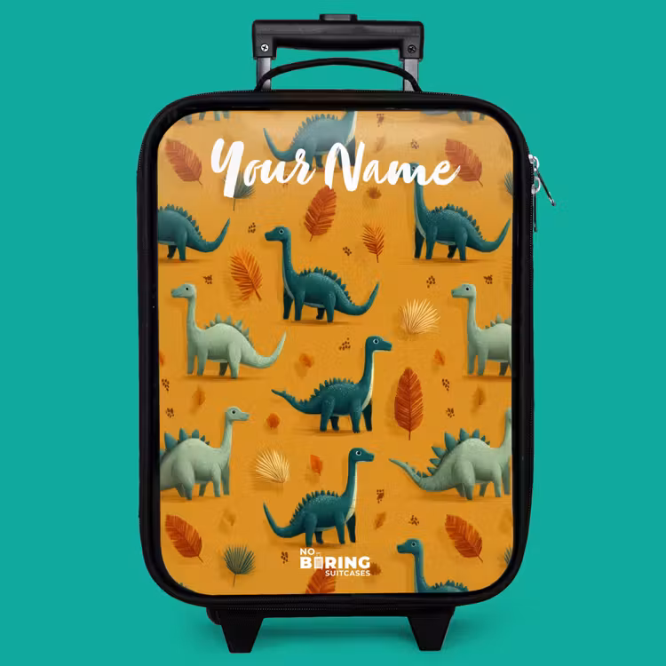 Children's suitcase with name - Dino - Animals - Pattern — 4