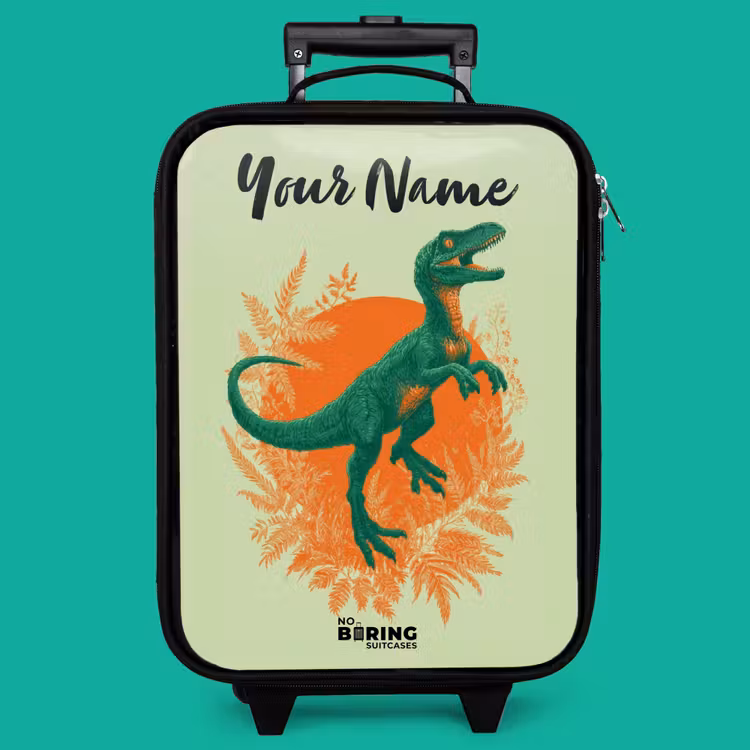 Children's suitcase with name - Dino - Nature - Green — 4