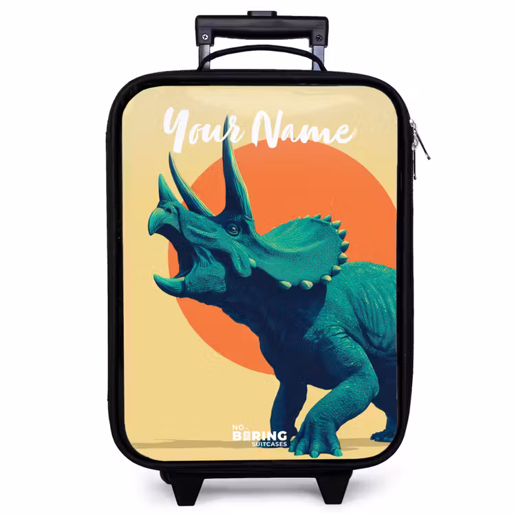Children's suitcase with name - Dino - Triceratops - Animal — 1