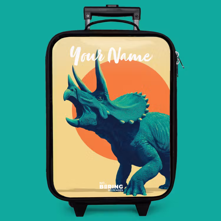 Children's suitcase with name - Dino - Triceratops - Animal — 4