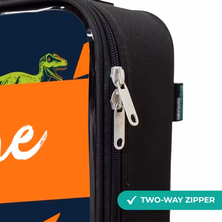 Children's suitcase with name - Dinos - Lightning - Animals - Blue — 6