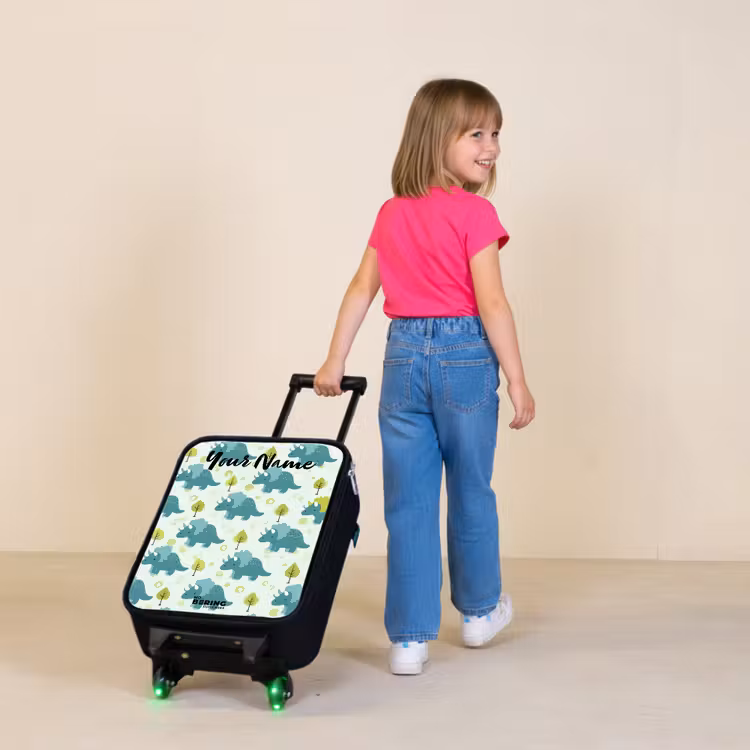 Children's suitcase with name - Dinos - Pattern - Nature — 2
