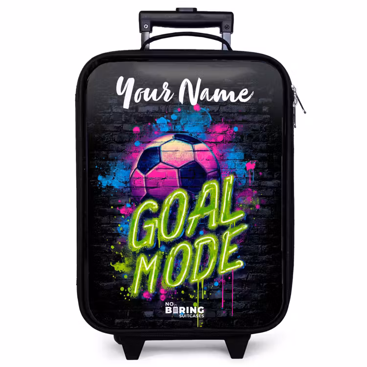 Children's suitcase with name - Neon - Graffiti - Football - Colorful — 1