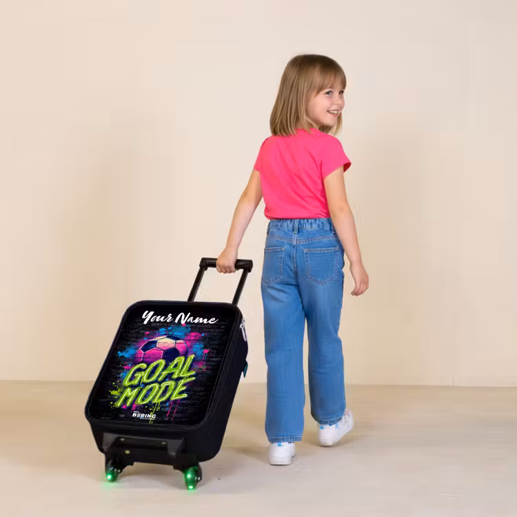 Children's suitcase with name - Neon - Graffiti - Football - Colorful — 2