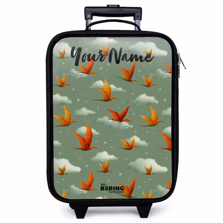 Children's suitcase with name - Pattern - Dino - Pterosaurs — 1