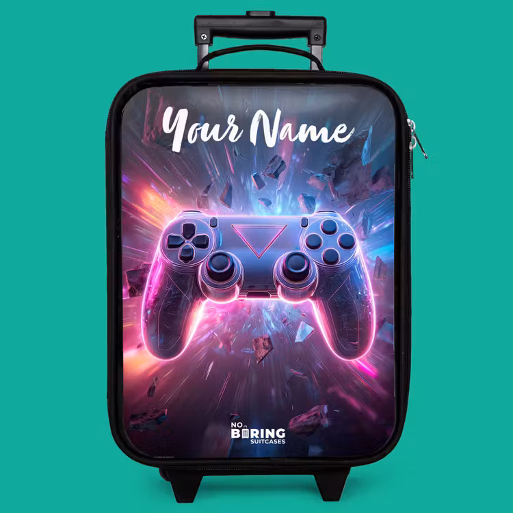Children's suitcase with name - Controller - Neon - Game — 4