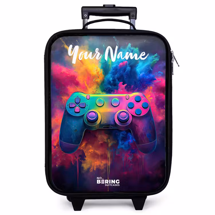 Children's suitcase with name - Game - Controller - Colorful - Explosion — 1