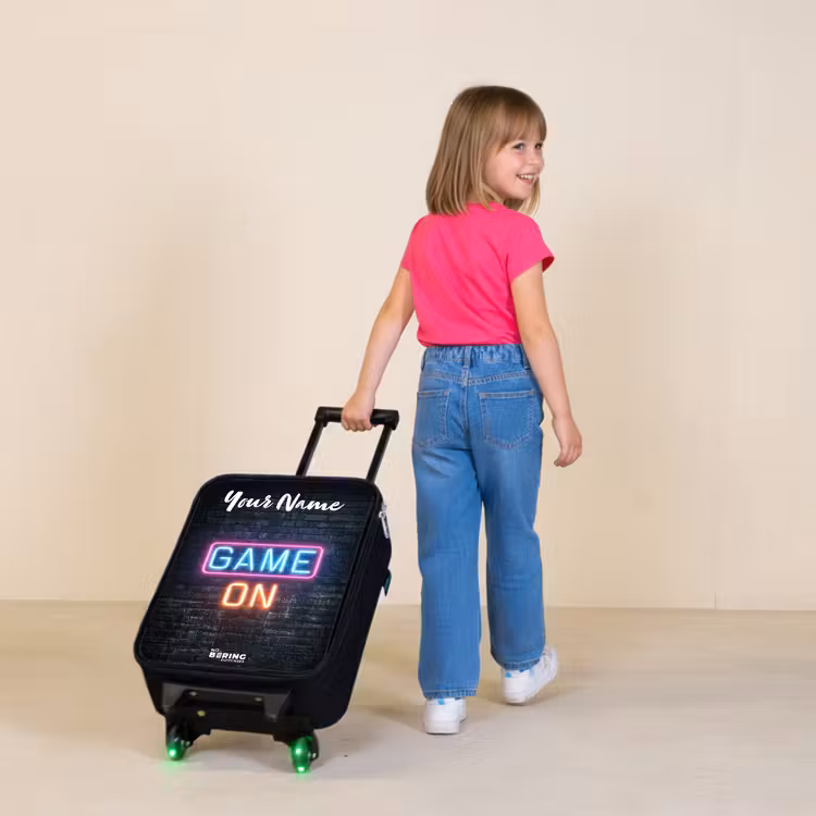 Children's suitcase with name - Game - Neon - Wall — 2