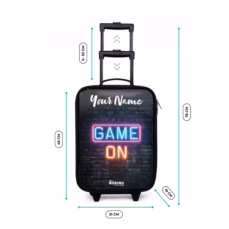 Children's suitcase with name - Game - Neon - Wall — 3