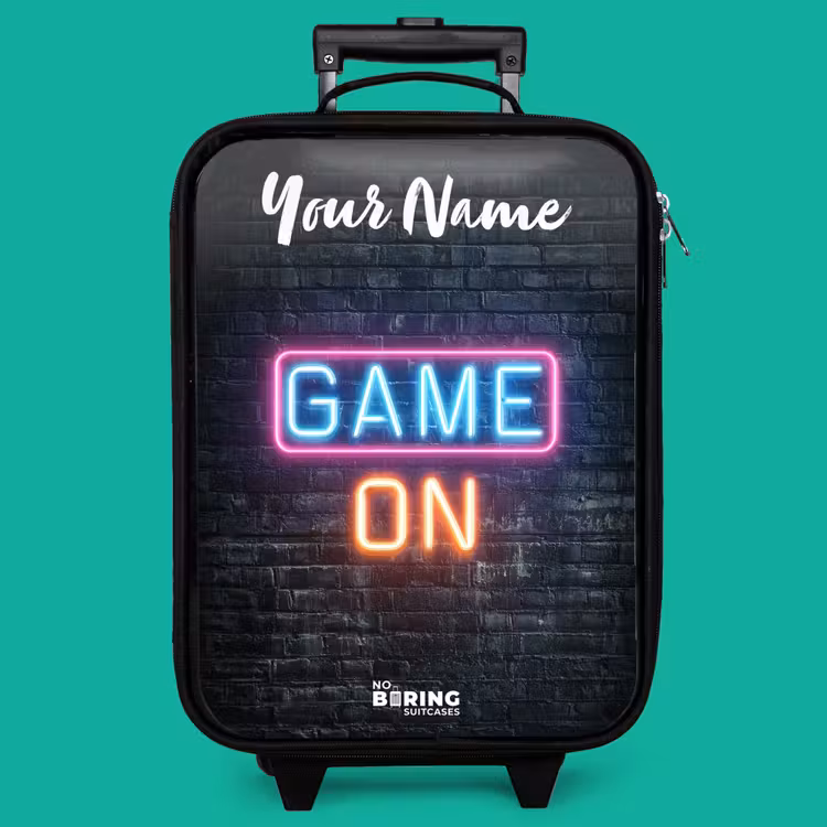 Children's suitcase with name - Game - Neon - Wall — 4