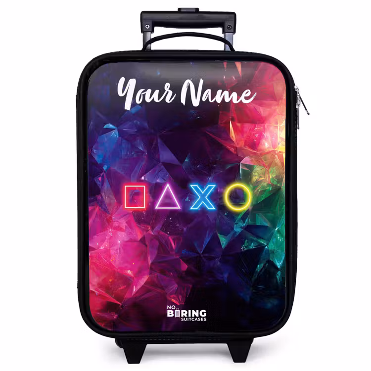 Children's suitcase with name - Symbols - Game - Colorful — 1