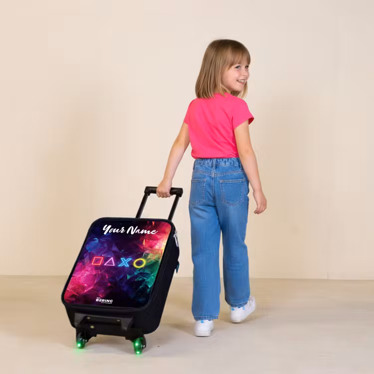 Children's suitcase with name - Symbols - Game - Colorful — 2