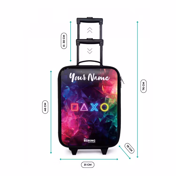 Children's suitcase with name - Symbols - Game - Colorful — 3
