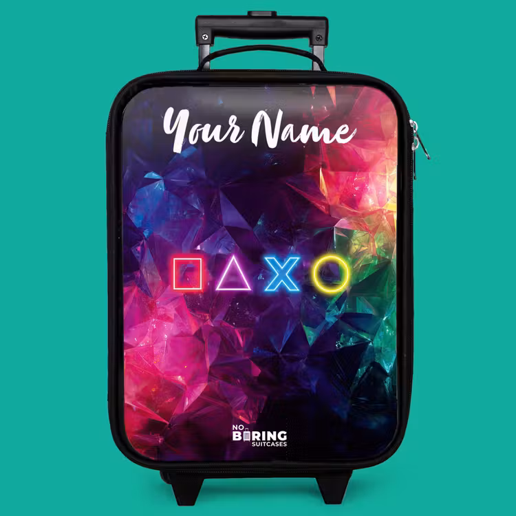 Children's suitcase with name - Symbols - Game - Colorful — 4