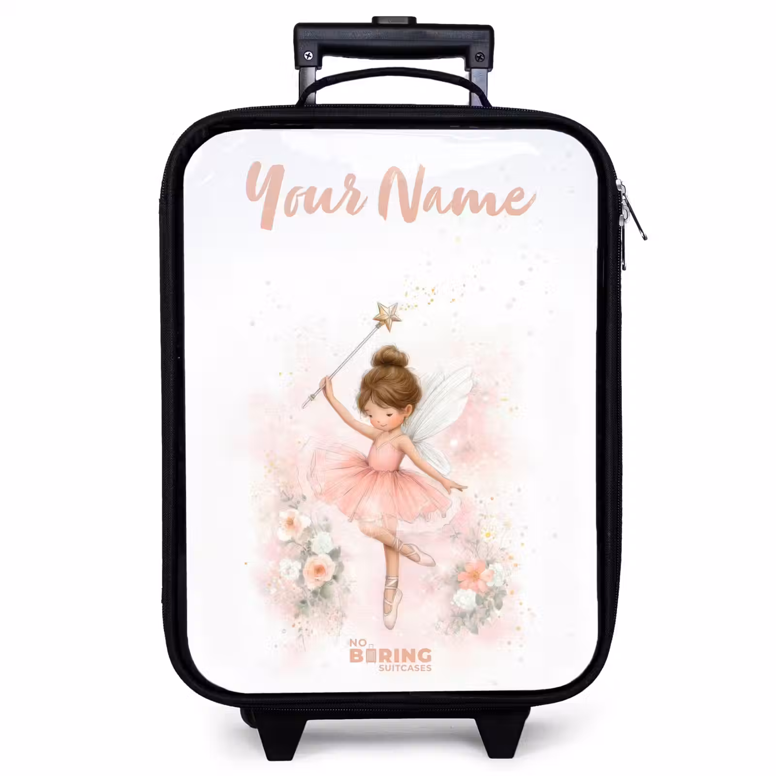 Children's suitcase with name - Ballerina fairy in pink — 1