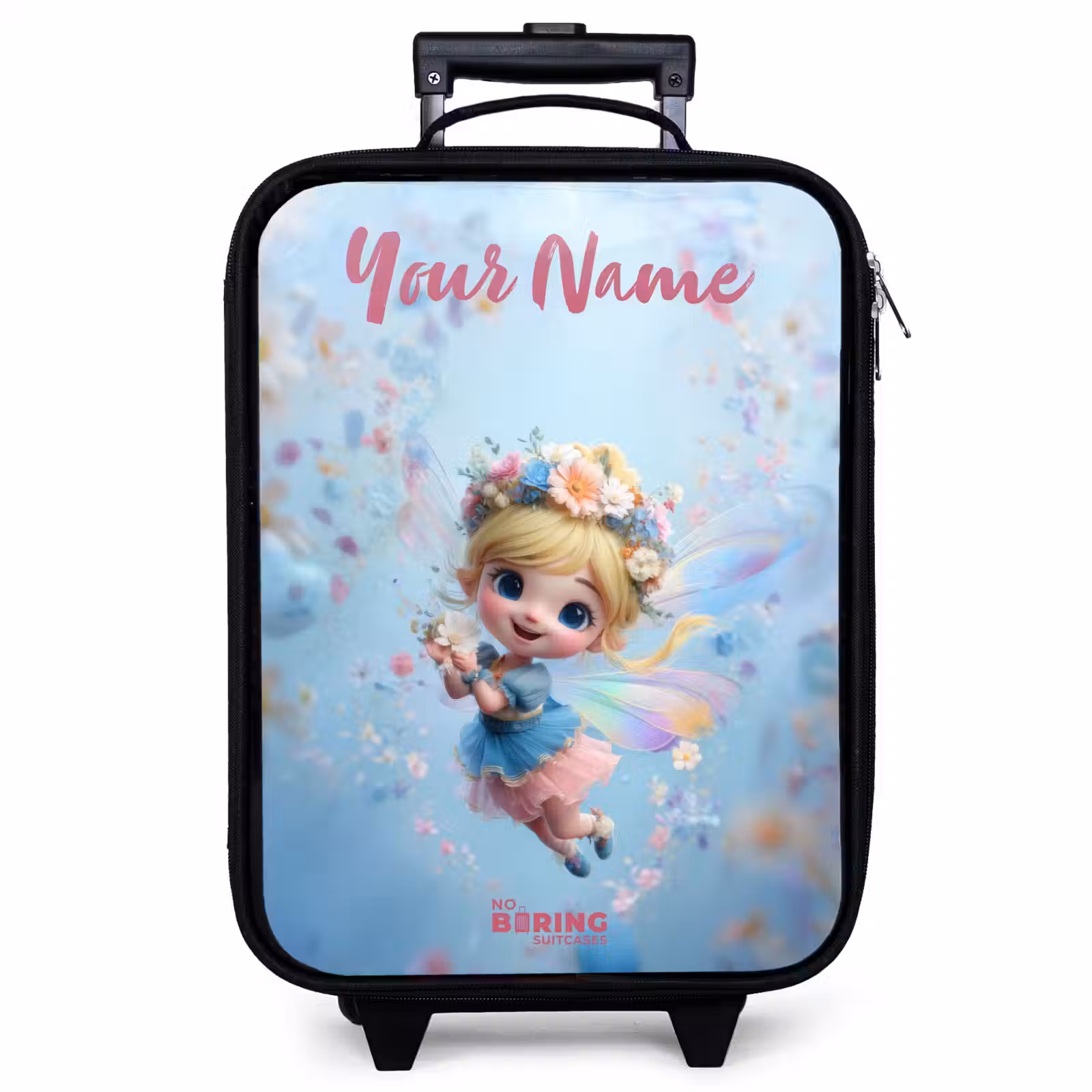Children's suitcase with name - Butterfly Fairy in Flower Air — 1