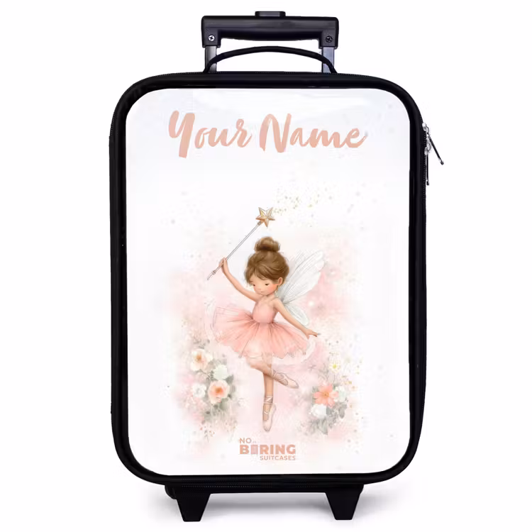 Children's suitcase with name - Ballerina fairy in pink — 1