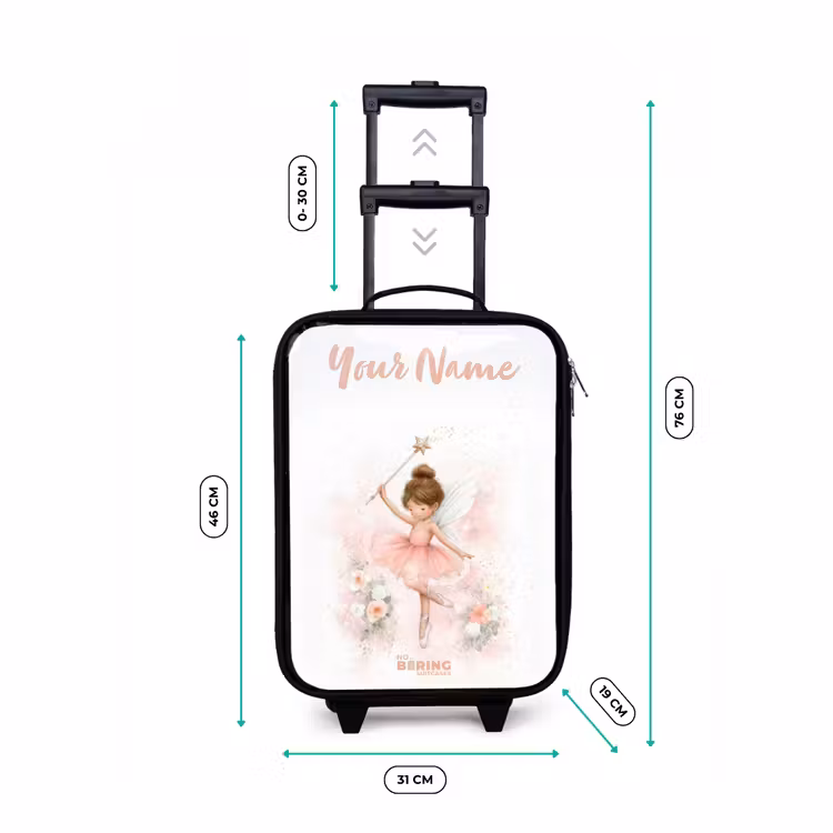 Children's suitcase with name - Ballerina fairy in pink — 3