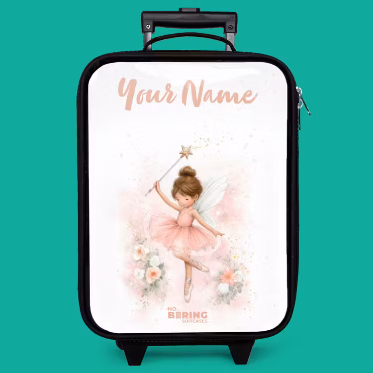 Children's suitcase with name - Ballerina fairy in pink — 4