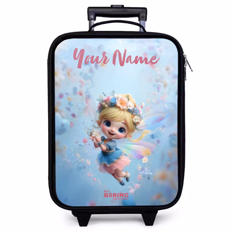 Children's suitcase with name - Butterfly Fairy in Flower Air — 1