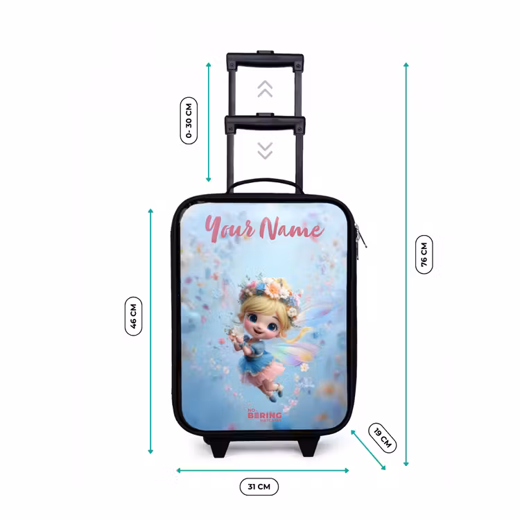 Children's suitcase with name - Butterfly Fairy in Flower Air — 3