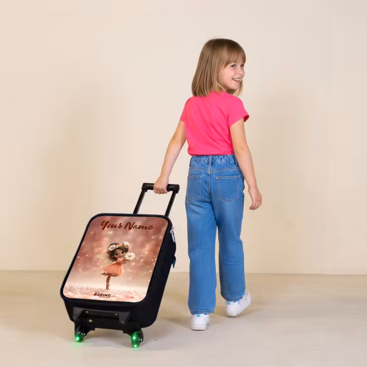 Children's suitcase with name - Fairy with daisies — 2