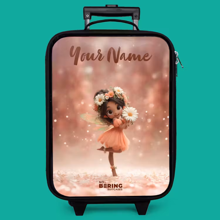 Children's suitcase with name - Fairy with daisies — 4