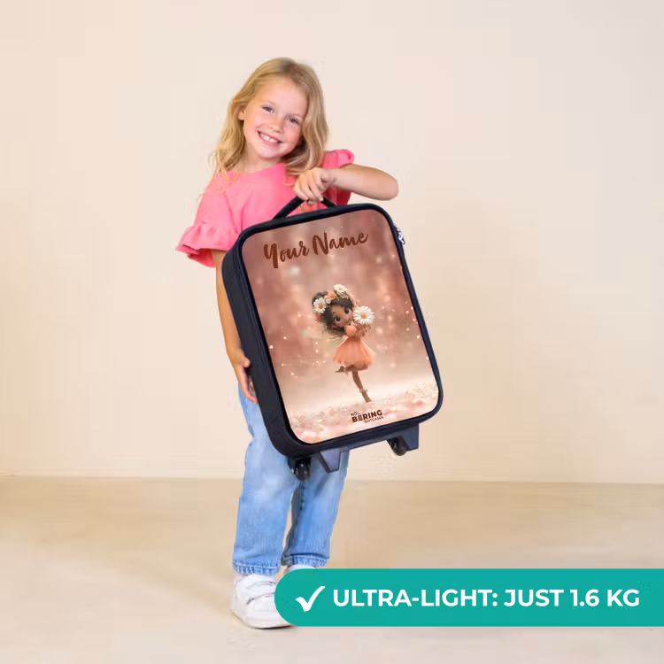 Children's suitcase with name - Fairy with daisies — 5