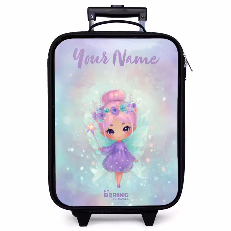 Children's suitcase with name - Flower fairy in pastel shine — 1