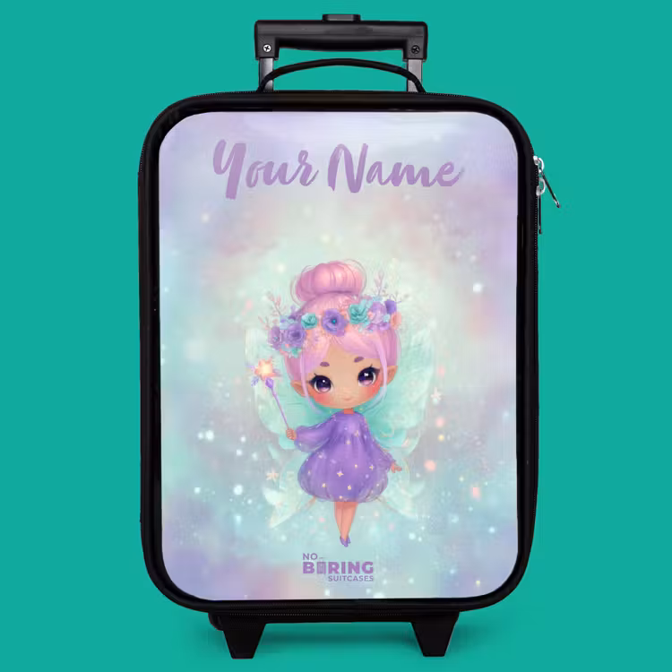 Children's suitcase with name - Flower fairy in pastel shine — 4