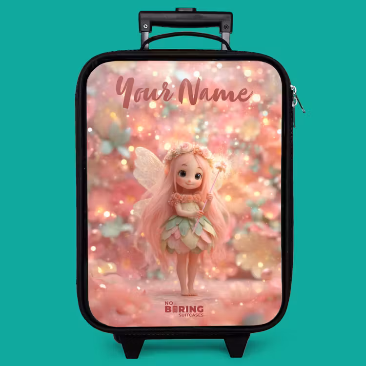 Children's suitcase with name - Flower fairy in pink fairy world — 4